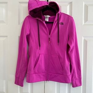 North Face Women Zip up hoodie jacket hot pink size S